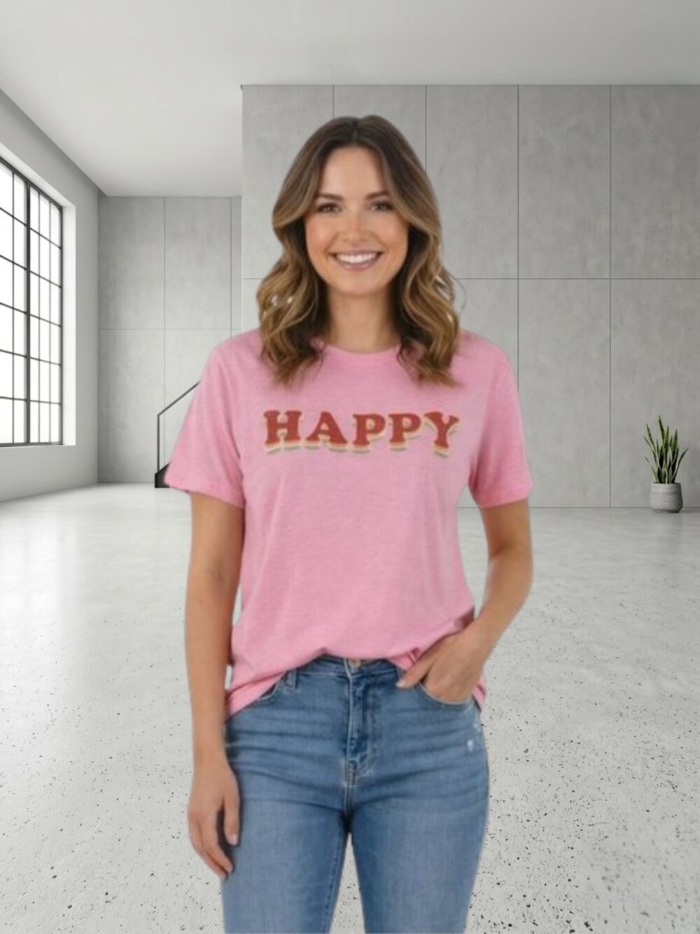 2 for $20 The Happy Planner Tee Shirt NWT - “HAPPY” Graphic Pink Top - Small